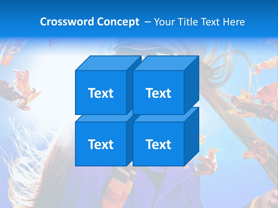 Leisure Hair Sunglasses PowerPoint Template