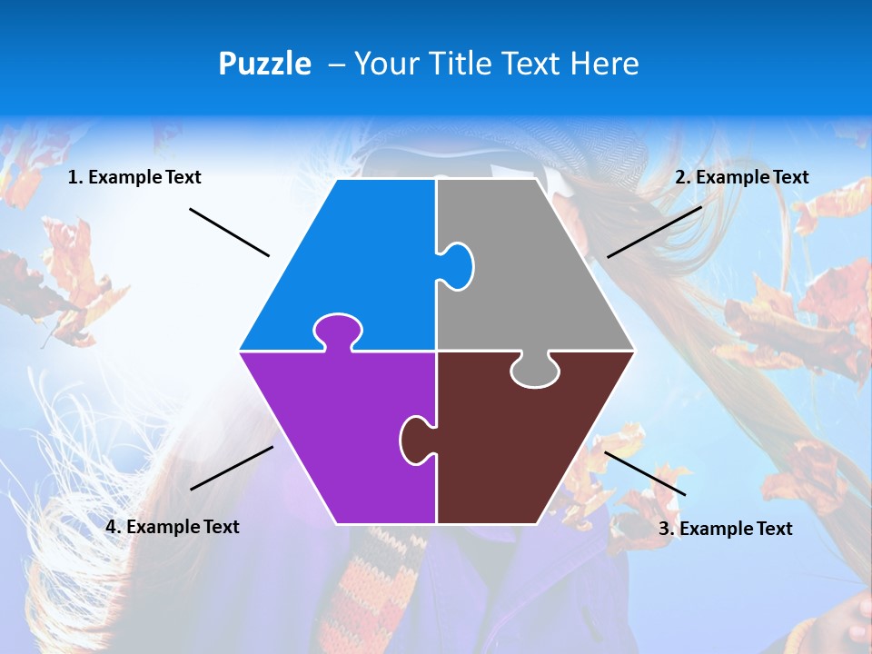 Leisure Hair Sunglasses PowerPoint Template