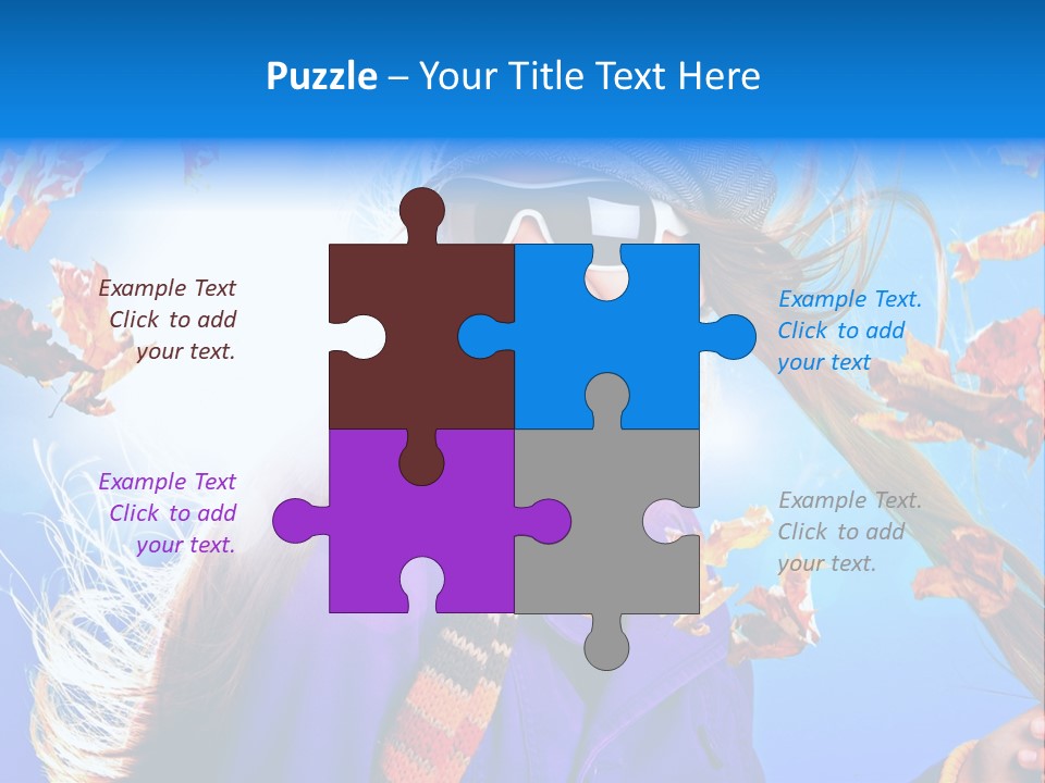 Leisure Hair Sunglasses PowerPoint Template