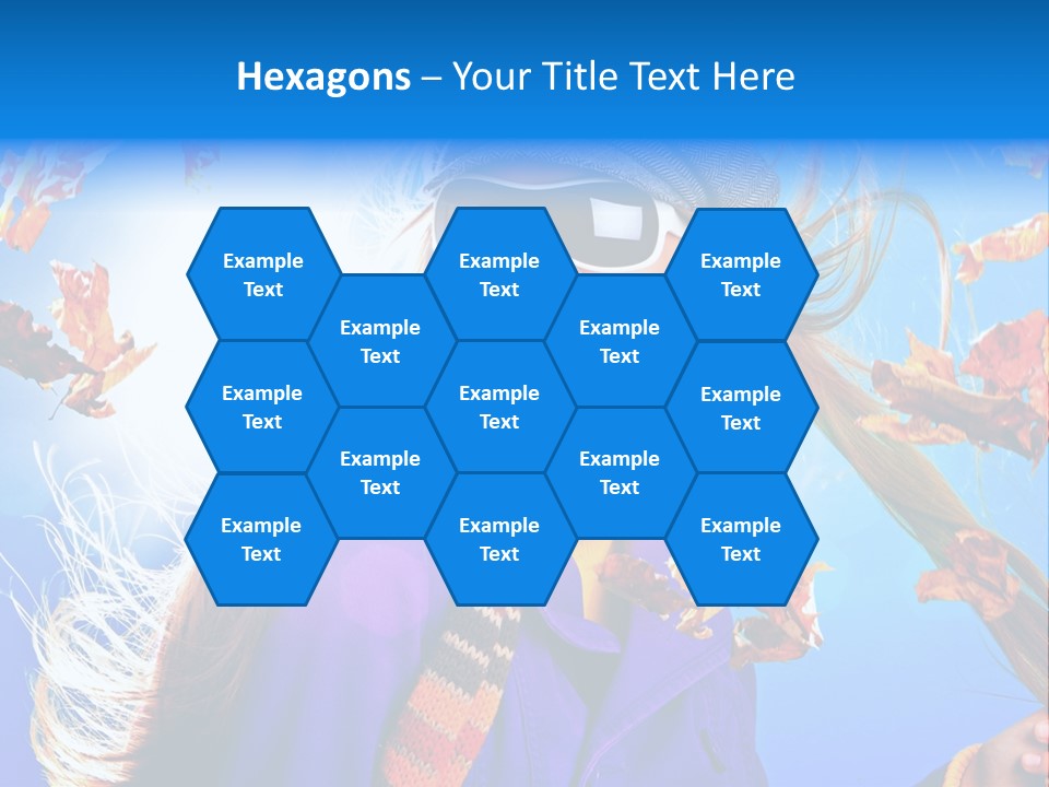 Leisure Hair Sunglasses PowerPoint Template