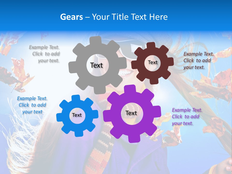 Leisure Hair Sunglasses PowerPoint Template