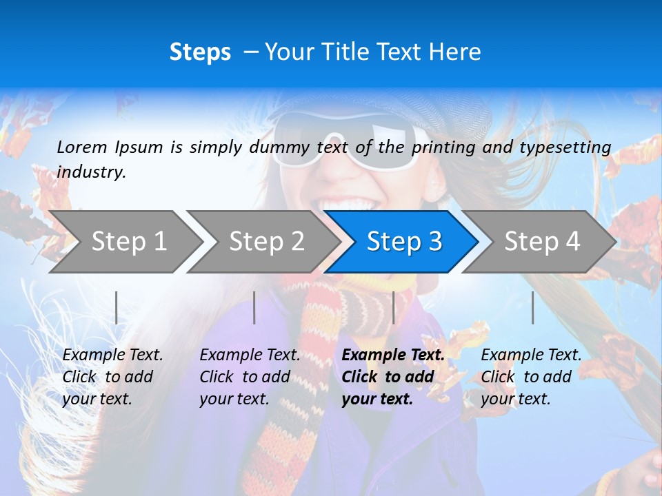 Leisure Hair Sunglasses PowerPoint Template