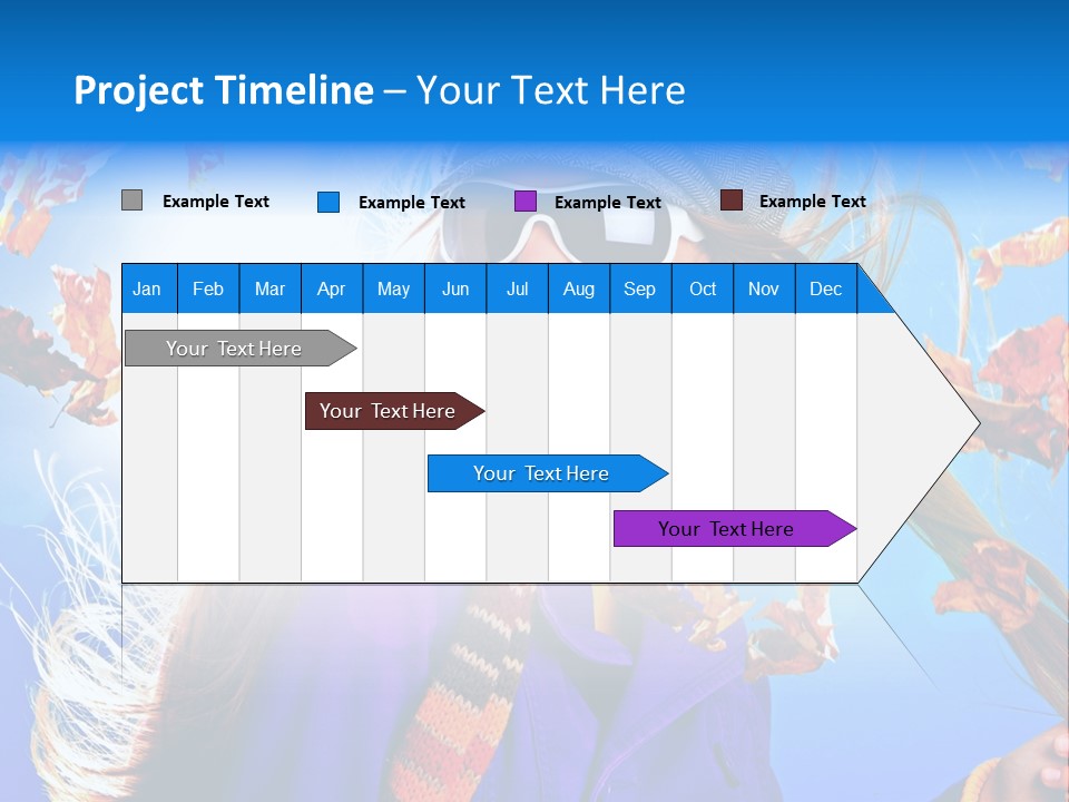 Leisure Hair Sunglasses PowerPoint Template