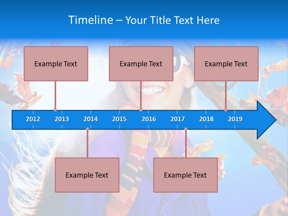 Leisure Hair Sunglasses PowerPoint Template