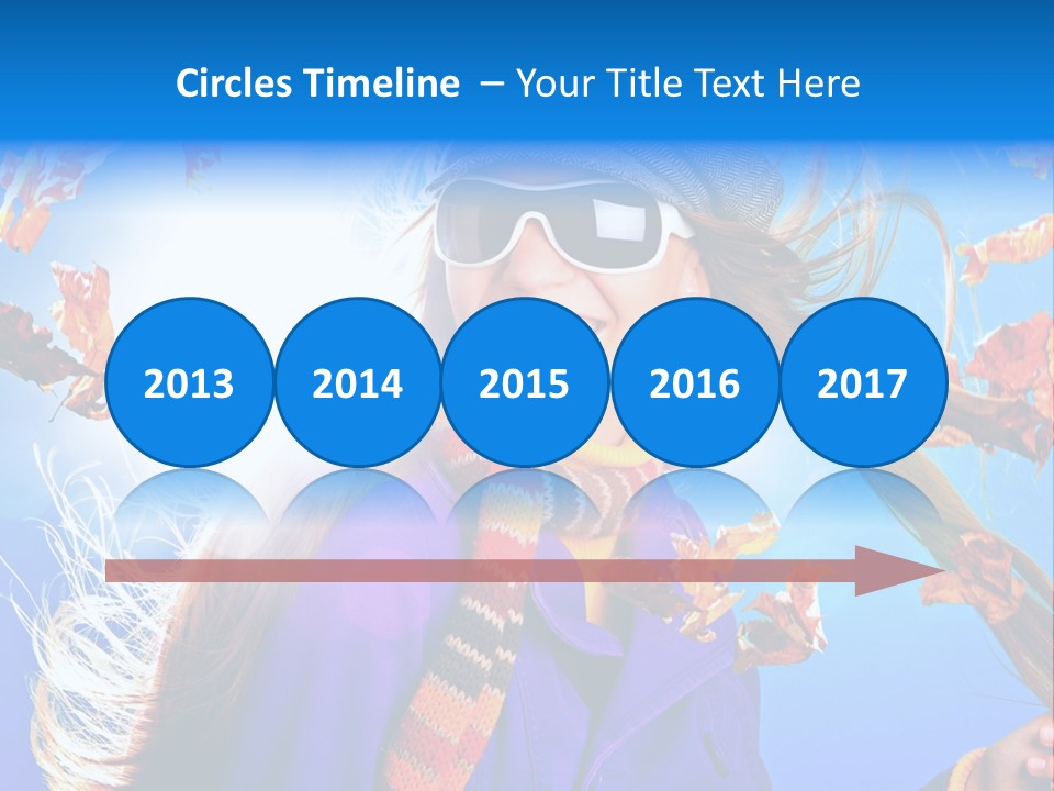 Leisure Hair Sunglasses PowerPoint Template