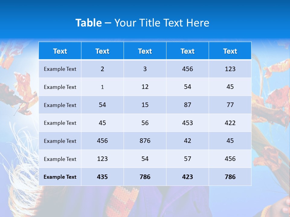 Leisure Hair Sunglasses PowerPoint Template