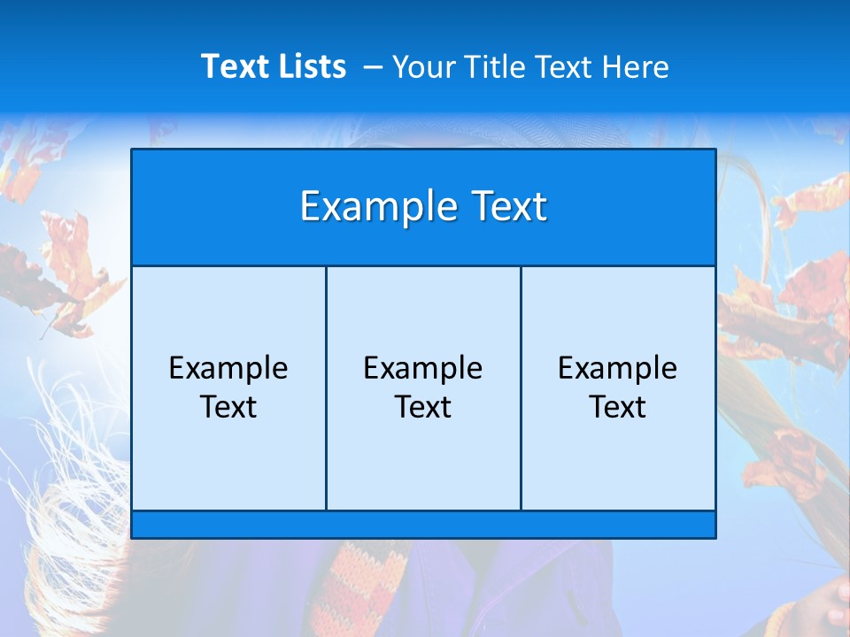 Leisure Hair Sunglasses PowerPoint Template