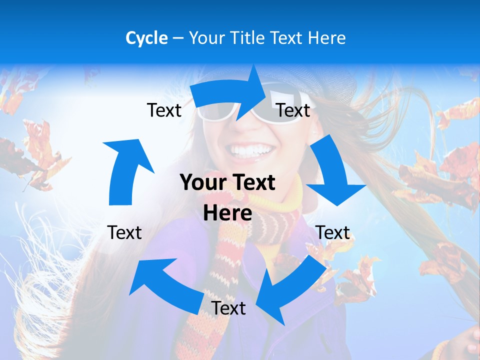 Leisure Hair Sunglasses PowerPoint Template