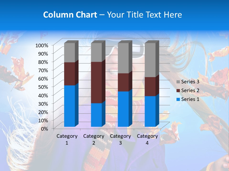 Leisure Hair Sunglasses PowerPoint Template