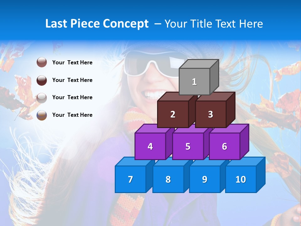 Leisure Hair Sunglasses PowerPoint Template