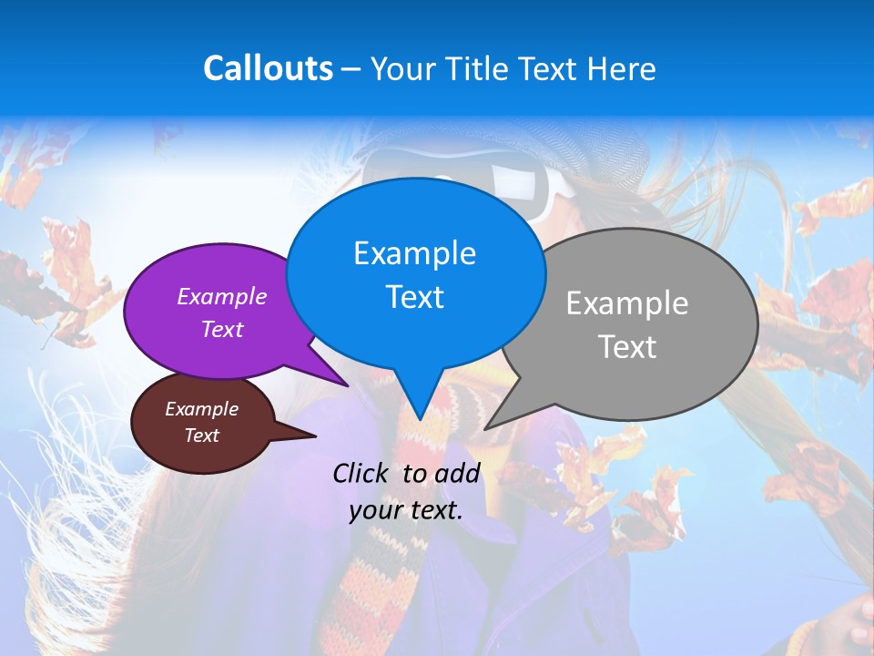 Leisure Hair Sunglasses PowerPoint Template