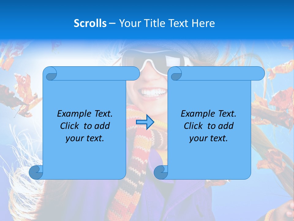 Leisure Hair Sunglasses PowerPoint Template