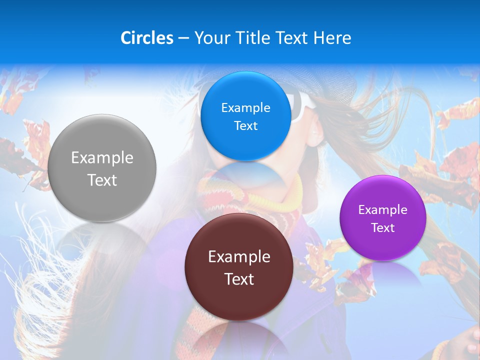 Leisure Hair Sunglasses PowerPoint Template