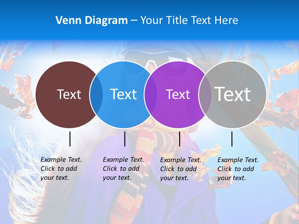 Leisure Hair Sunglasses PowerPoint Template