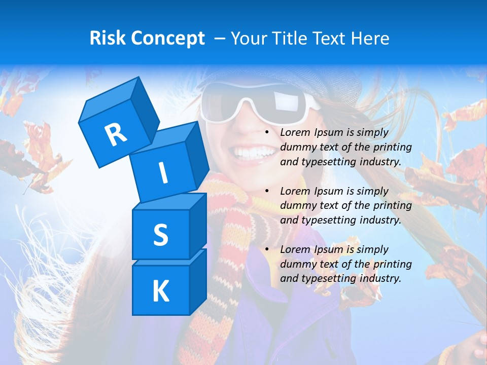 Leisure Hair Sunglasses PowerPoint Template