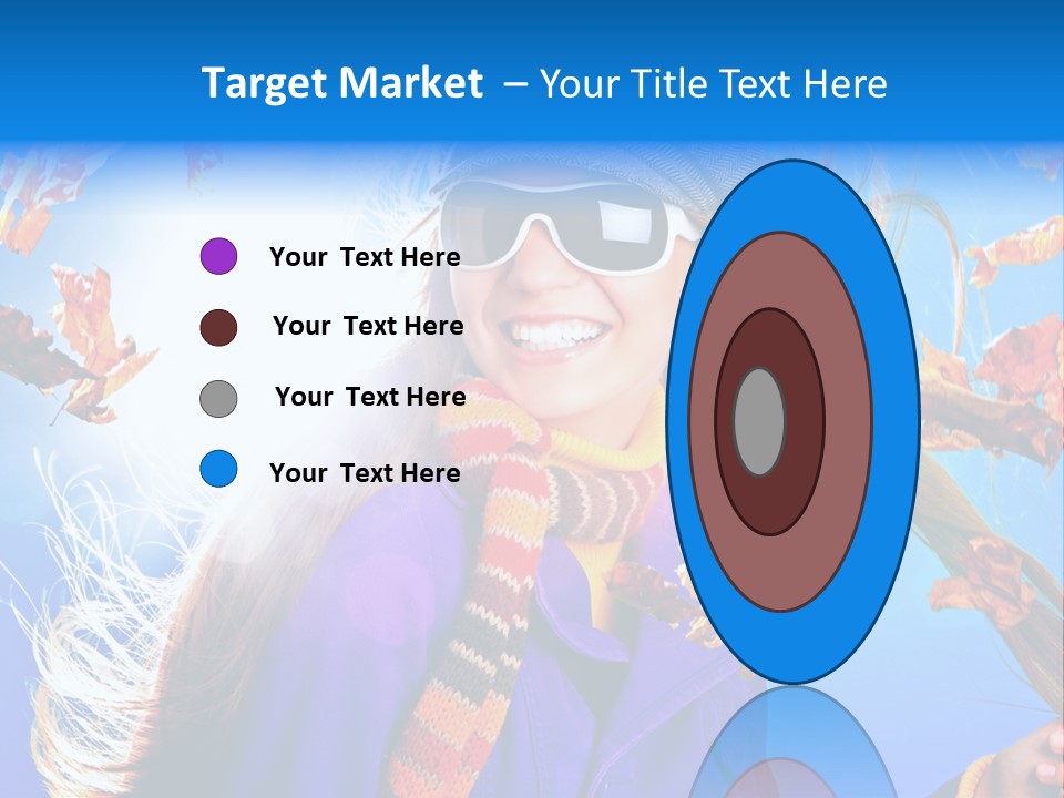 Leisure Hair Sunglasses PowerPoint Template