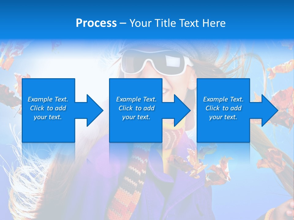 Leisure Hair Sunglasses PowerPoint Template