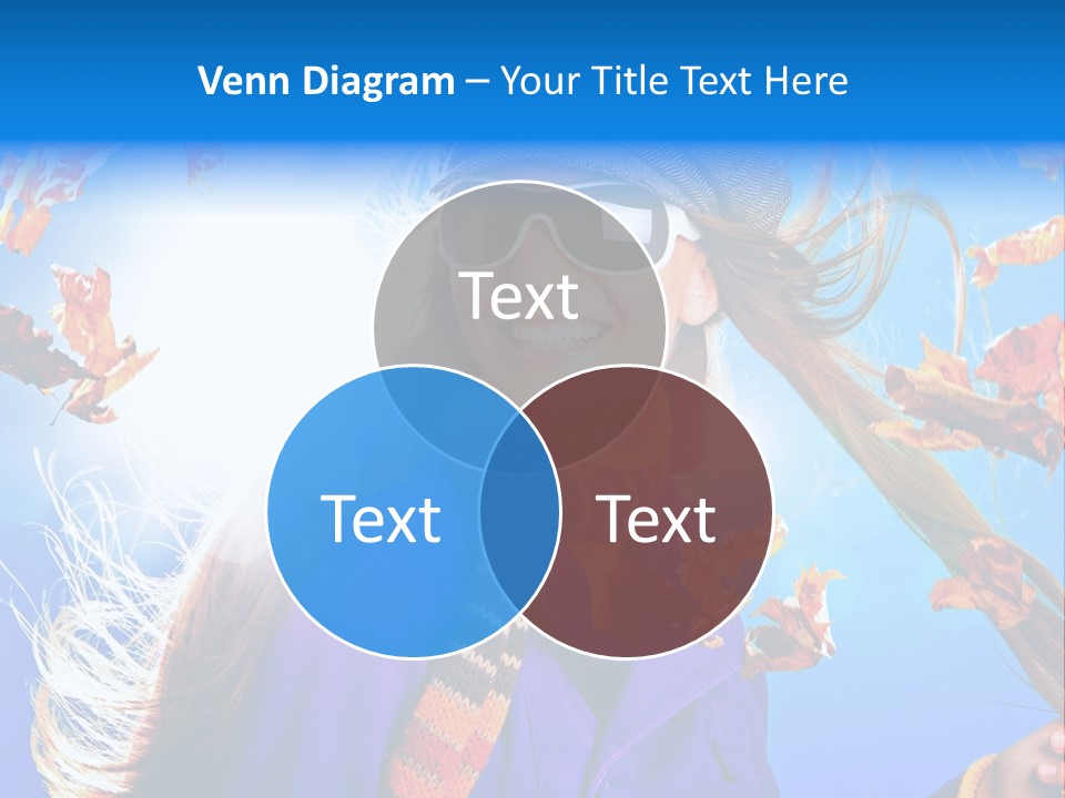 Leisure Hair Sunglasses PowerPoint Template