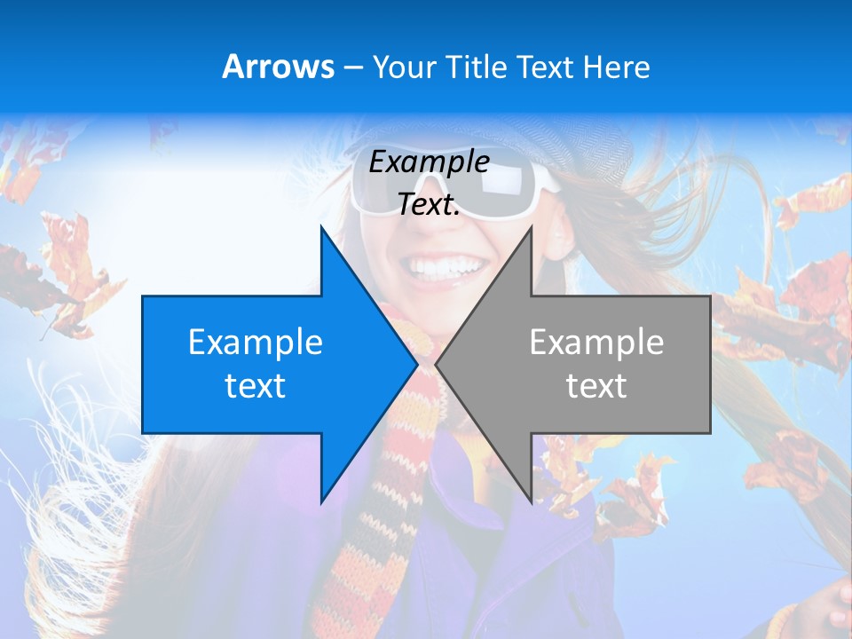 Leisure Hair Sunglasses PowerPoint Template