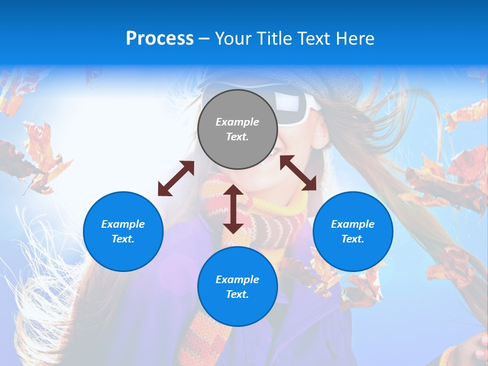 Leisure Hair Sunglasses PowerPoint Template