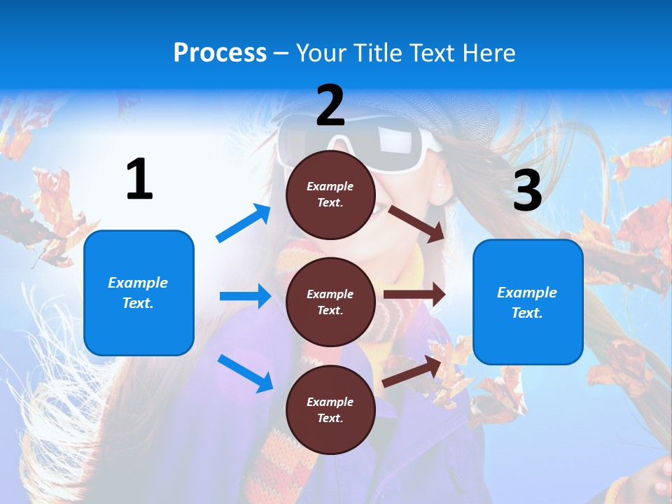 Leisure Hair Sunglasses PowerPoint Template
