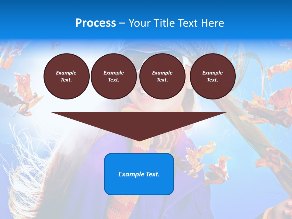 Leisure Hair Sunglasses PowerPoint Template