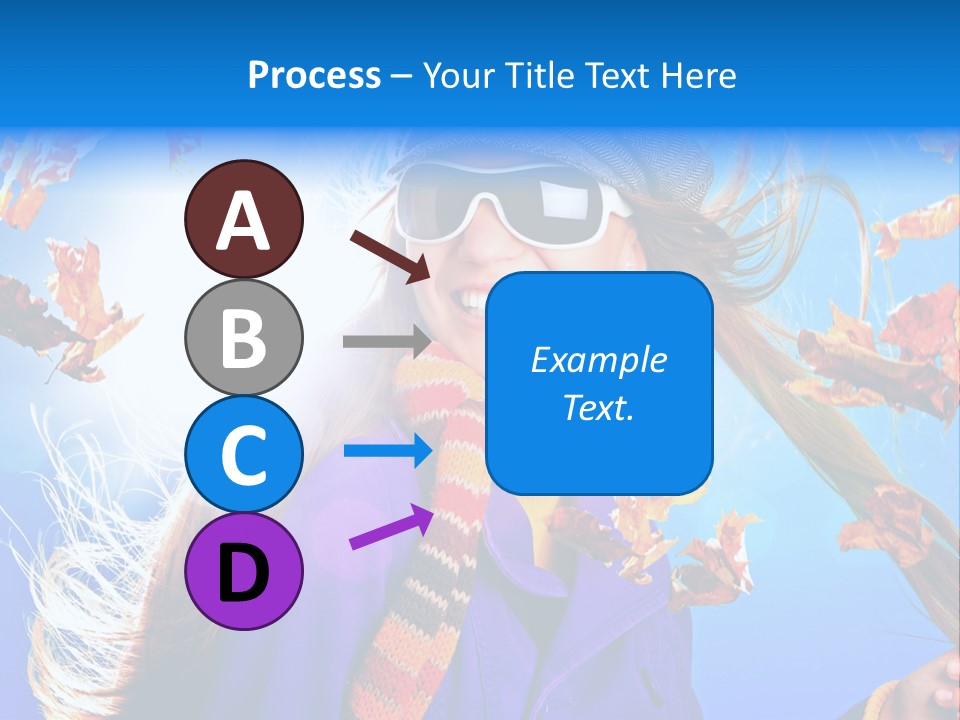 Leisure Hair Sunglasses PowerPoint Template