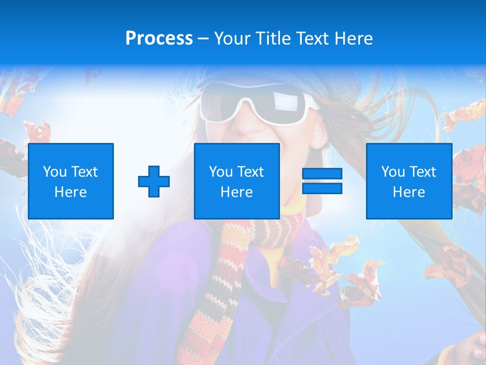 Leisure Hair Sunglasses PowerPoint Template