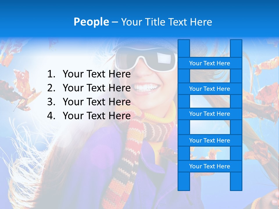 Leisure Hair Sunglasses PowerPoint Template
