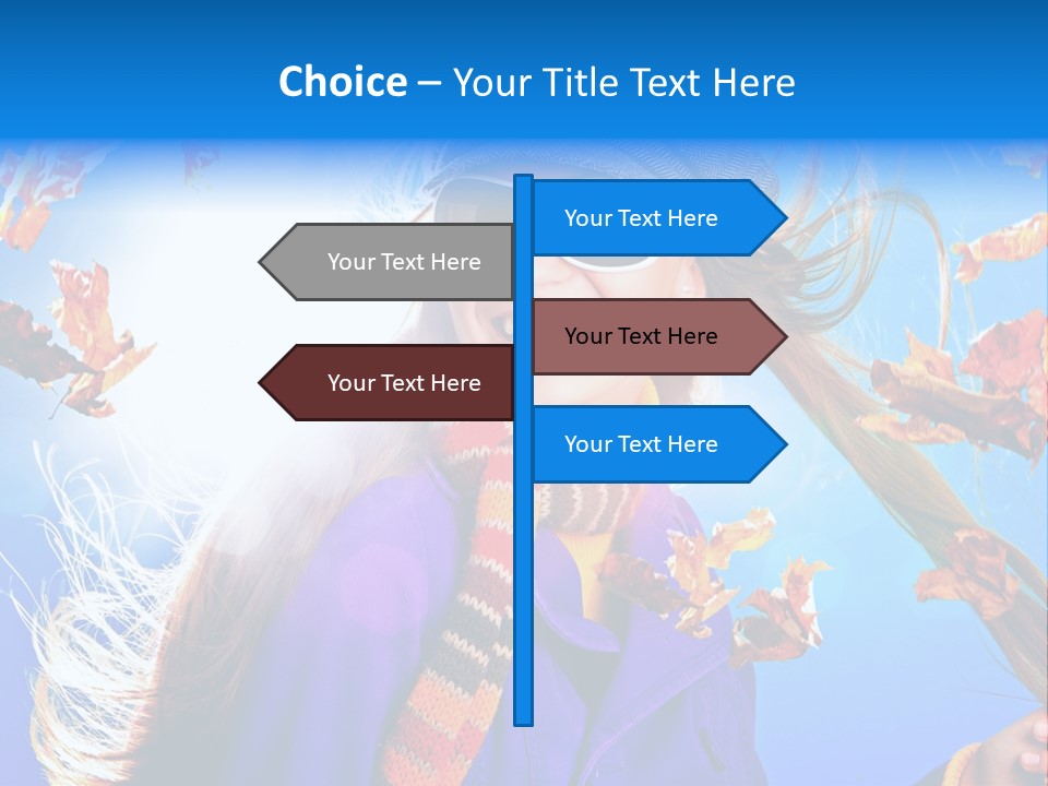 Leisure Hair Sunglasses PowerPoint Template