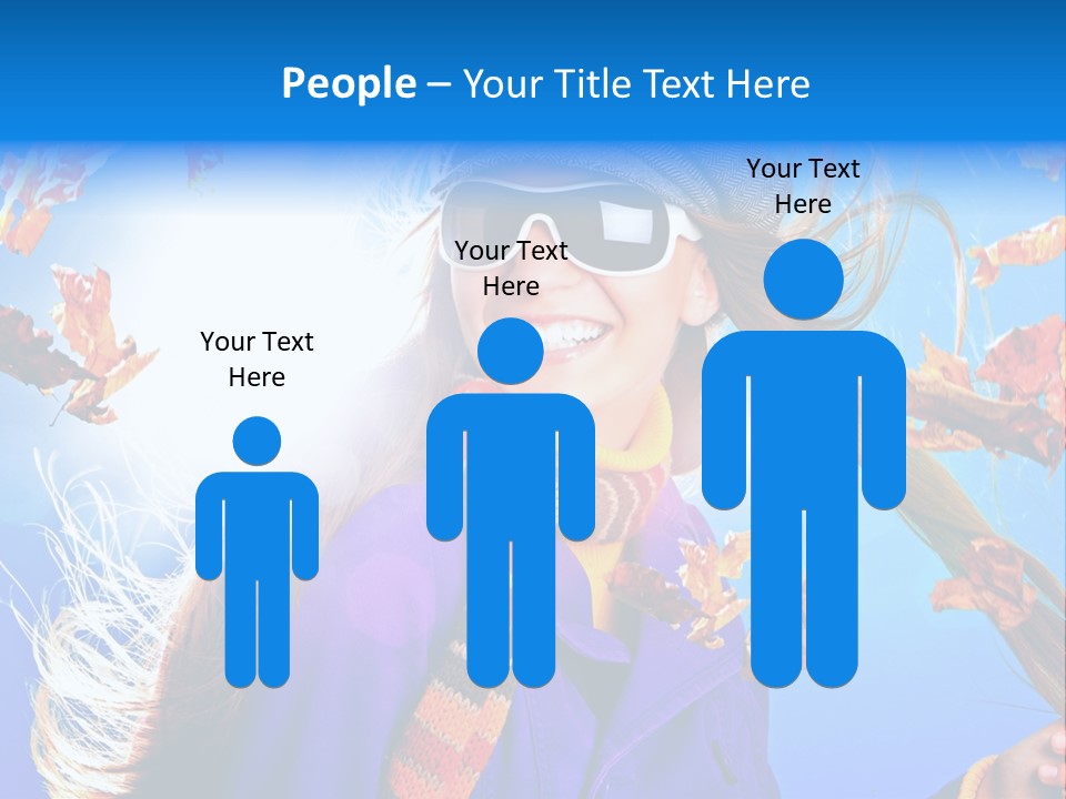 Leisure Hair Sunglasses PowerPoint Template