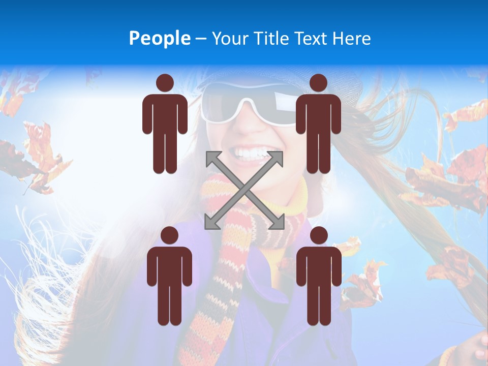 Leisure Hair Sunglasses PowerPoint Template