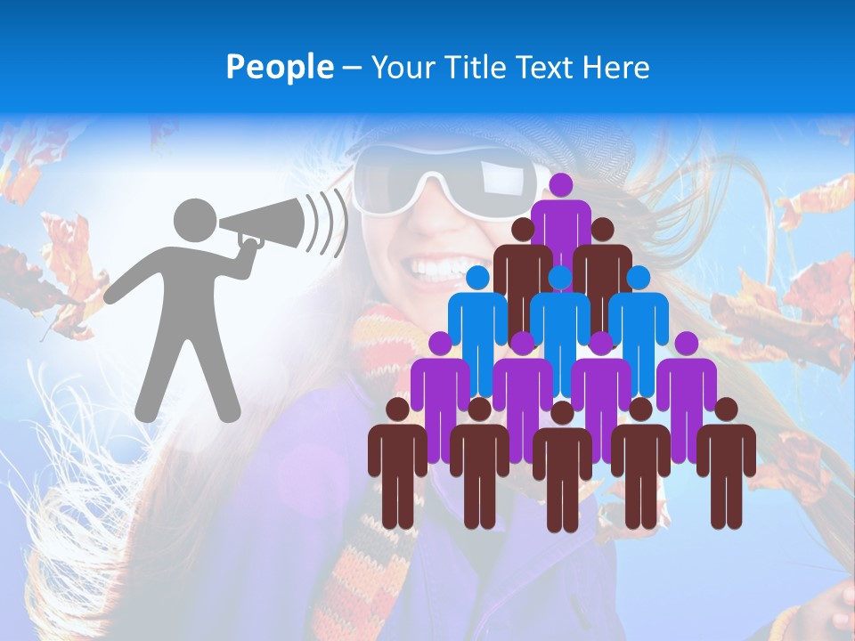 Leisure Hair Sunglasses PowerPoint Template