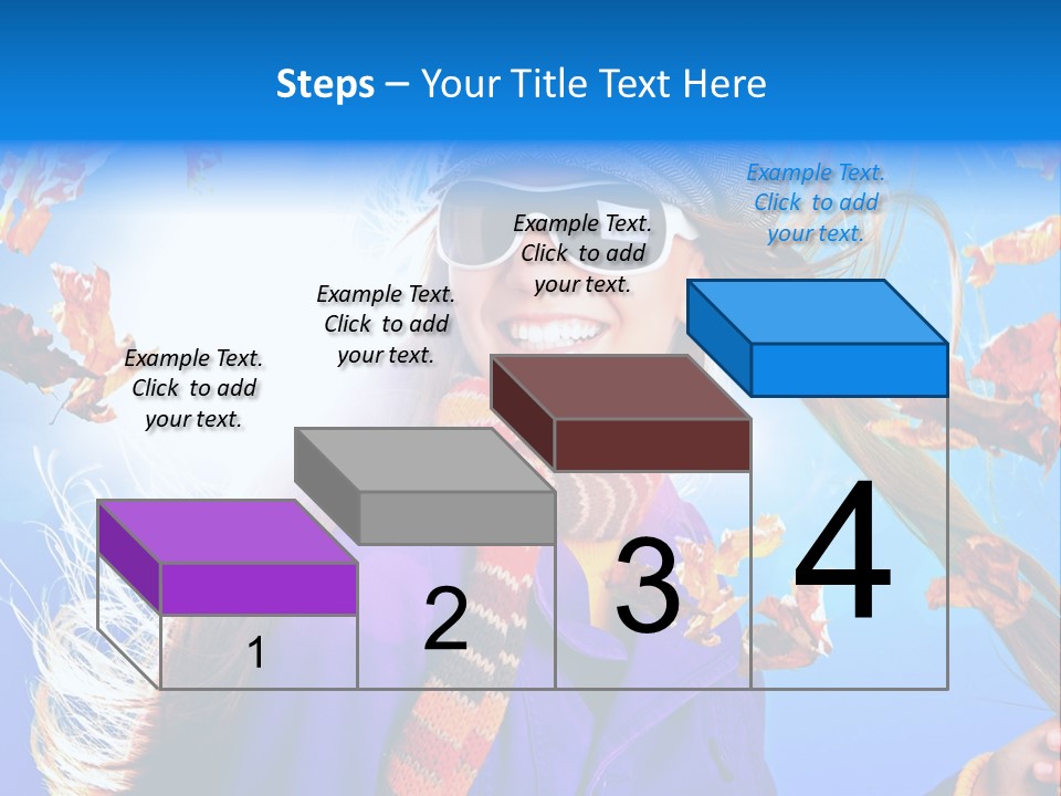Leisure Hair Sunglasses PowerPoint Template
