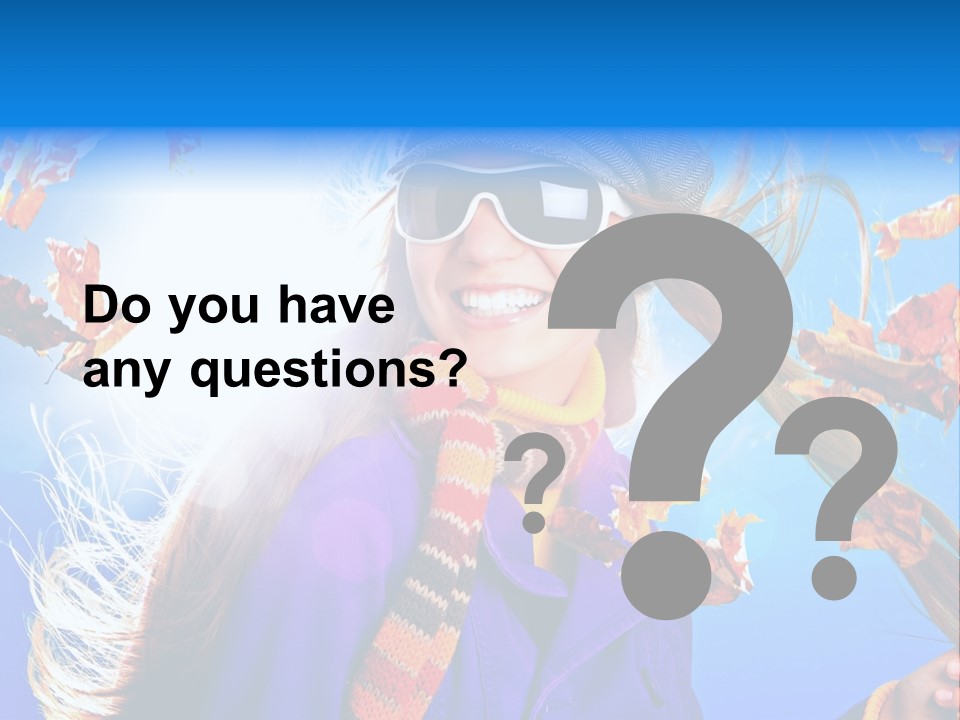 Leisure Hair Sunglasses PowerPoint Template