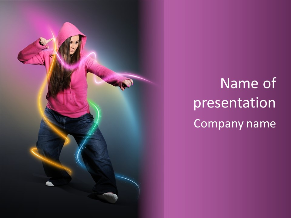 Casual Teenage Rap PowerPoint Template