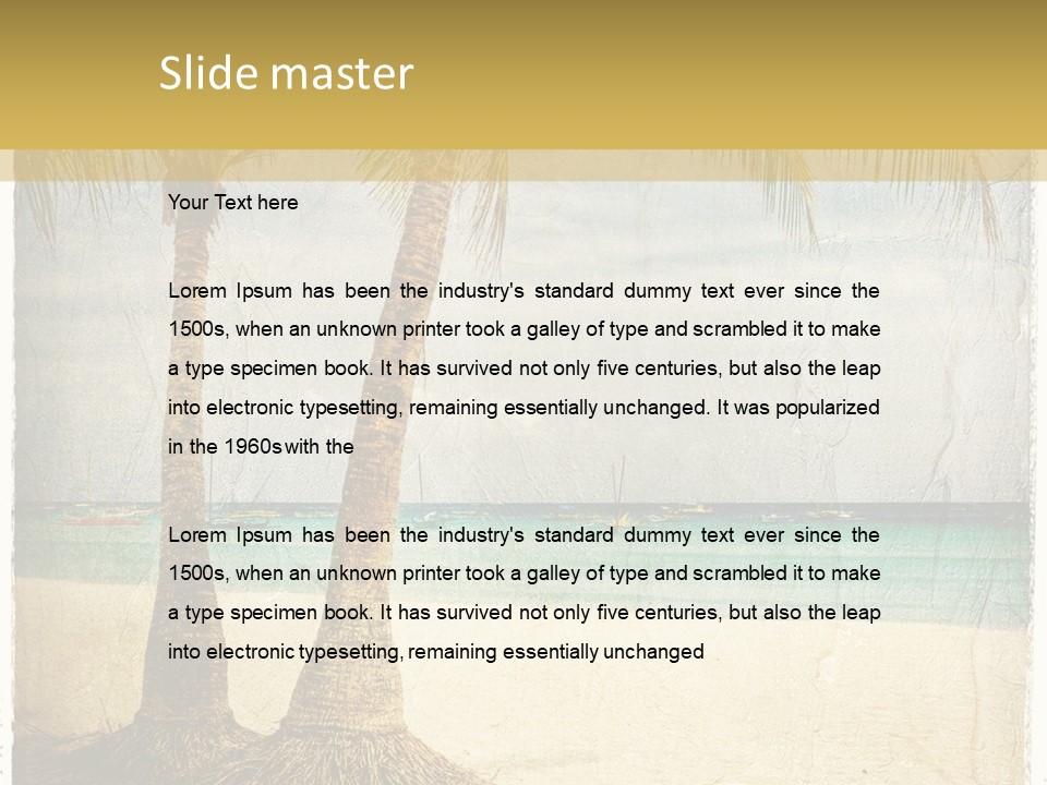 Ocean Water Grunge PowerPoint Template