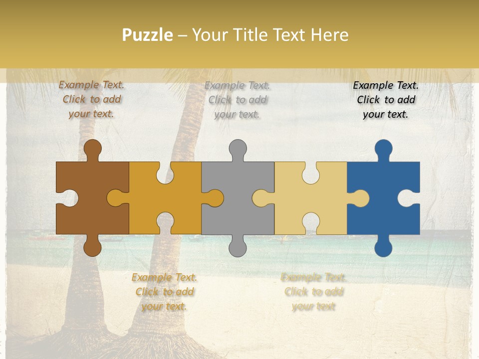 Ocean Water Grunge PowerPoint Template