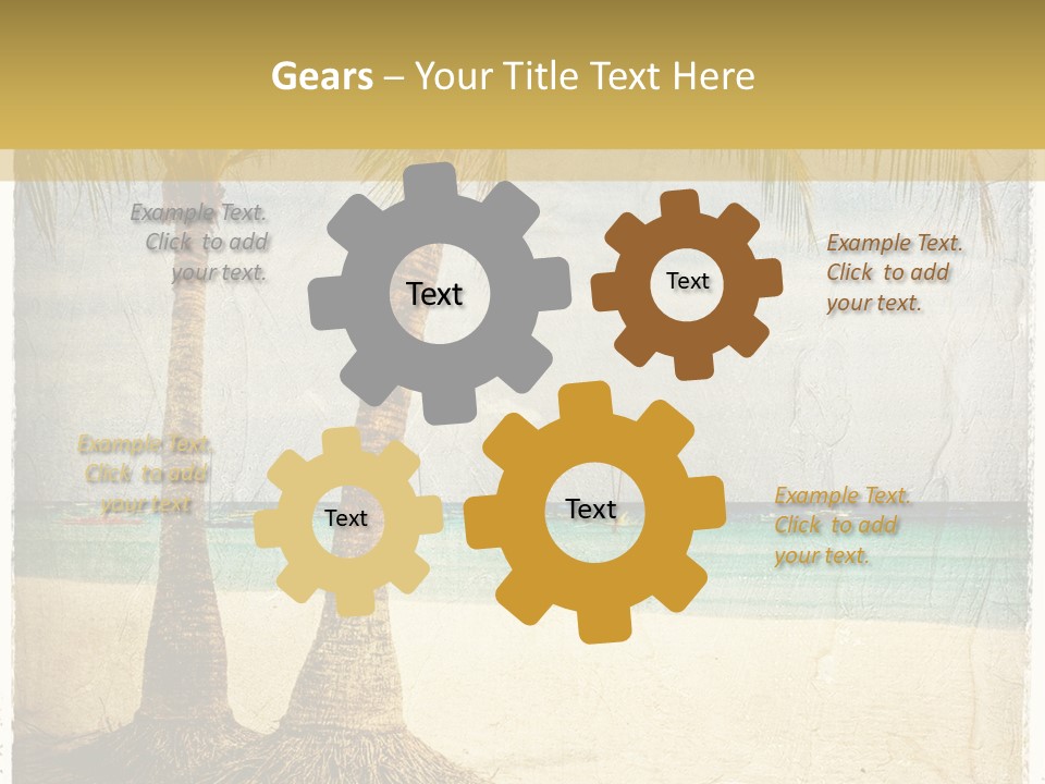 Ocean Water Grunge PowerPoint Template