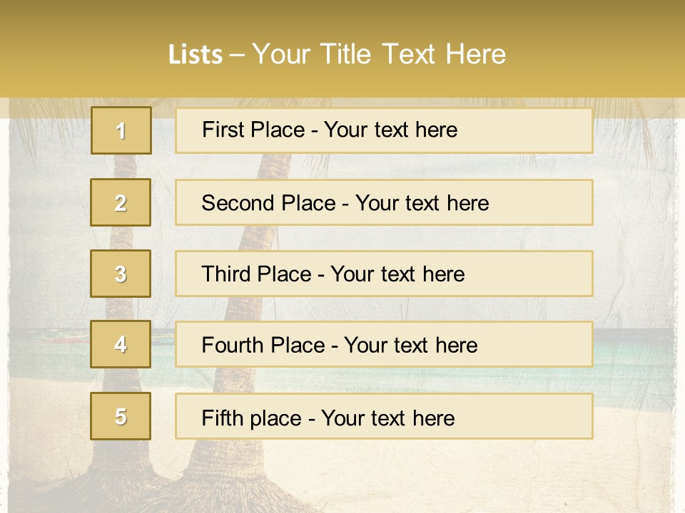 Ocean Water Grunge PowerPoint Template