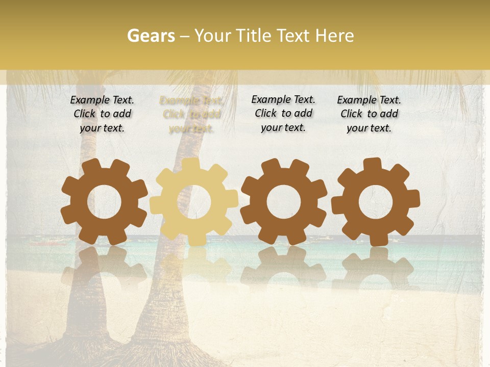 Ocean Water Grunge PowerPoint Template