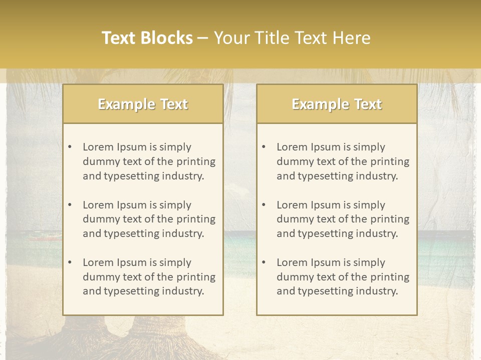 Ocean Water Grunge PowerPoint Template