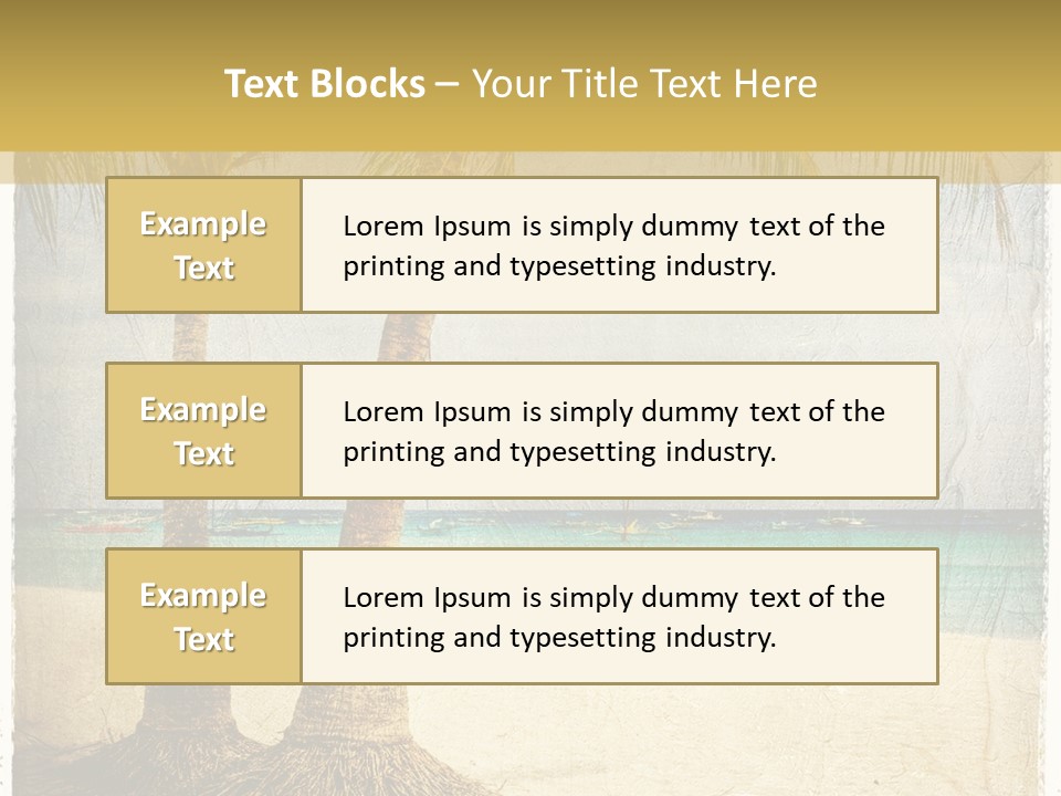 Ocean Water Grunge PowerPoint Template