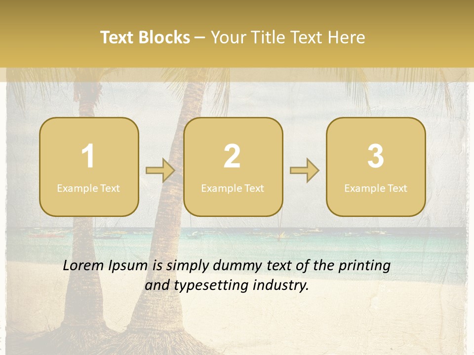 Ocean Water Grunge PowerPoint Template