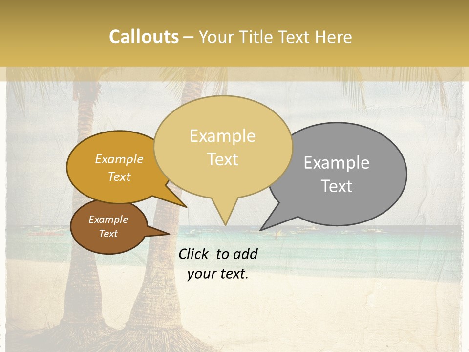 Ocean Water Grunge PowerPoint Template