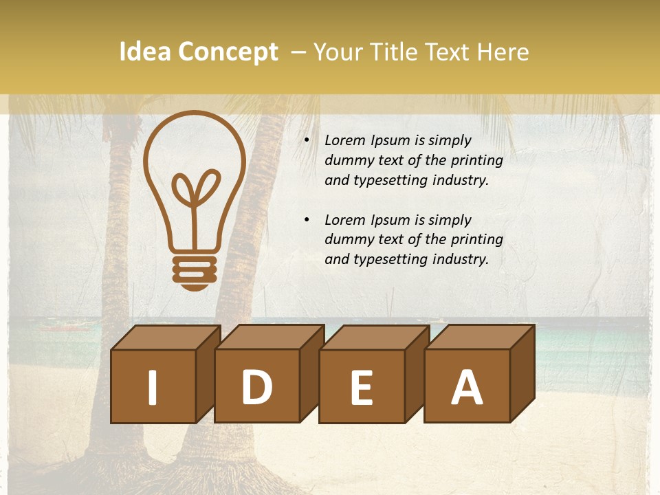 Ocean Water Grunge PowerPoint Template