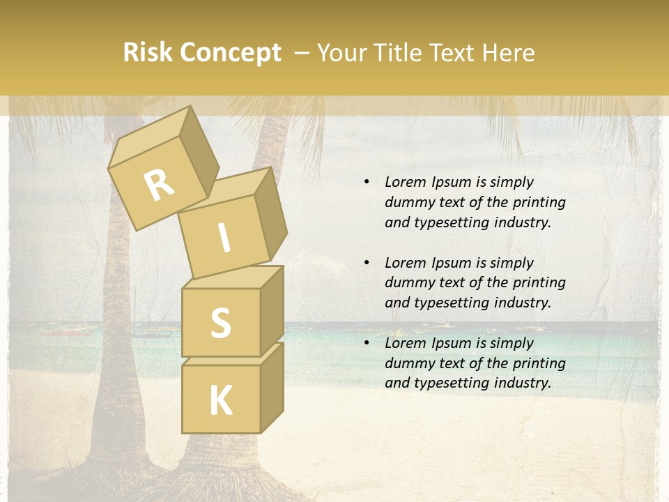 Ocean Water Grunge PowerPoint Template