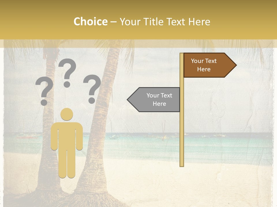 Ocean Water Grunge PowerPoint Template