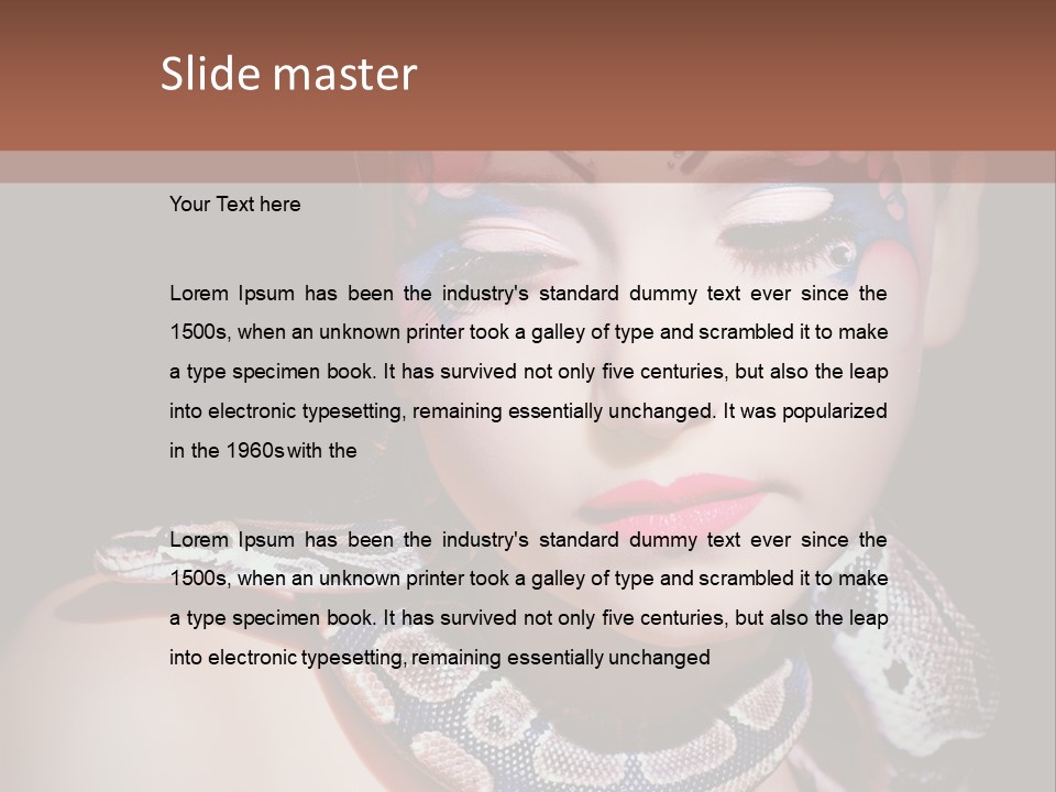 Portrait Expression Snake PowerPoint Template