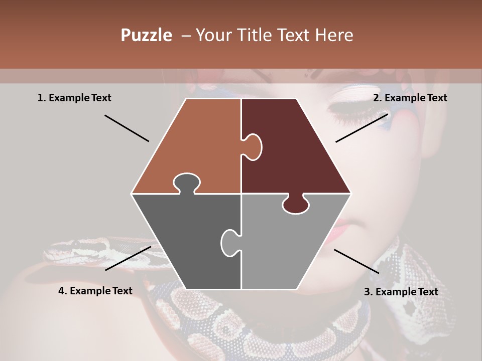 Portrait Expression Snake PowerPoint Template